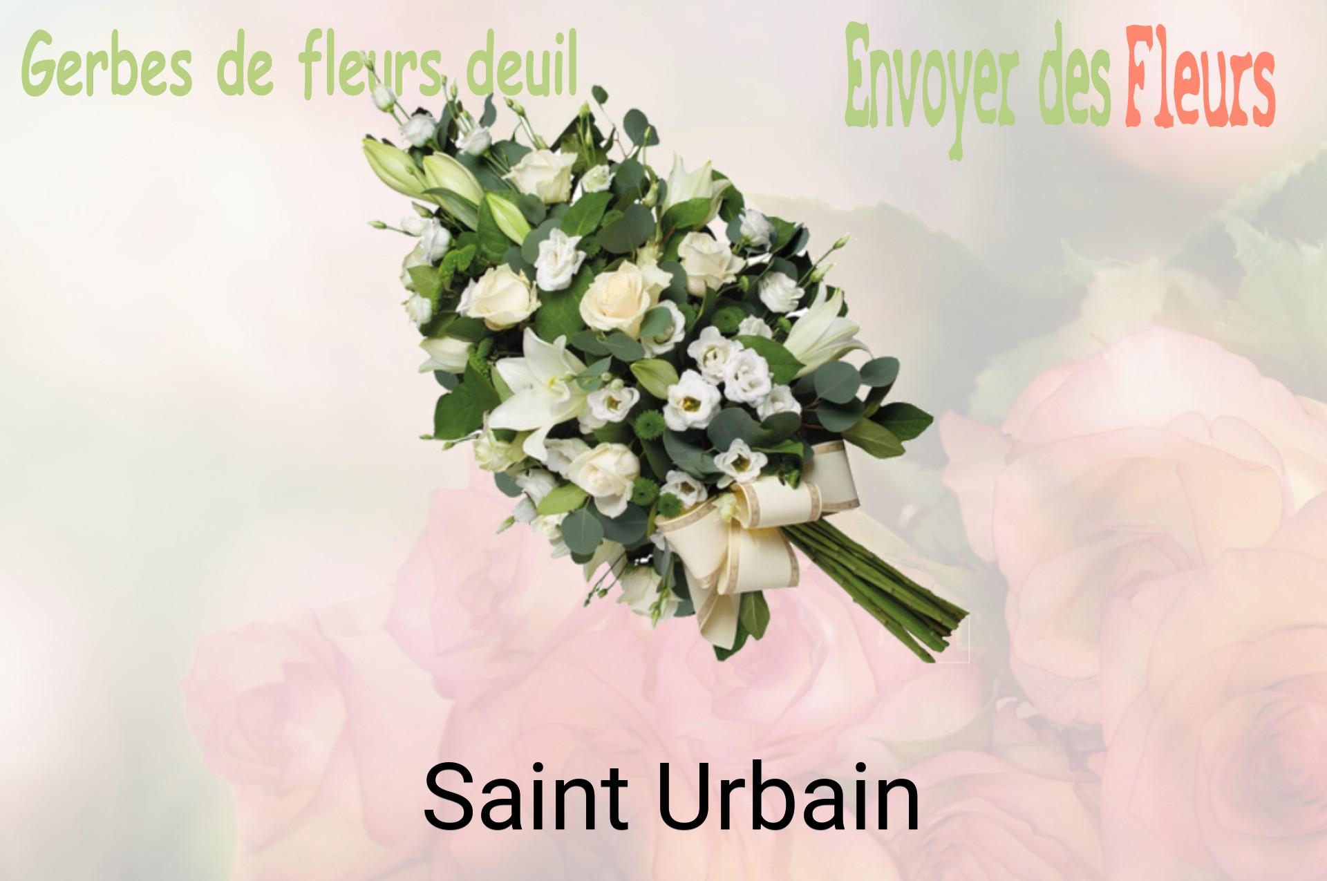 Gerbe de fleurs de deuil livrée à Saint-Urbain
